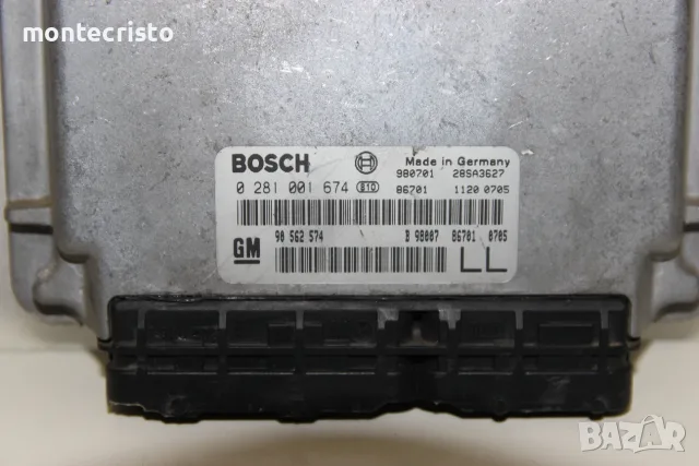 0281001674 / 0 281 001 674 Моторен компютър Opel Astra G (1998-2009г.) 90562574 / 90 562 574, снимка 2 - Части - 56205683