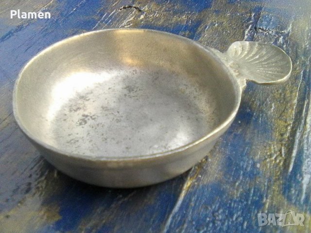 Малка белгийска калаена съдина, снимка 1