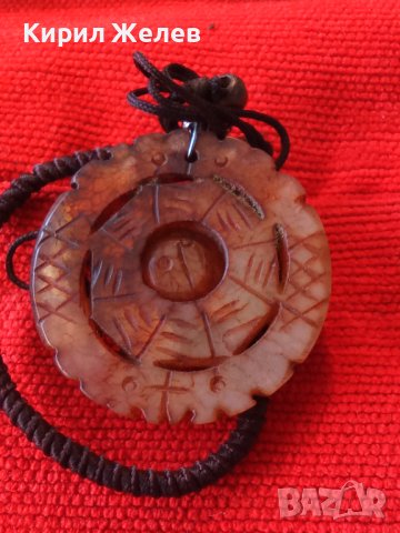 СТАР ТРАДИЦИОНЕН ТИБЕТСКИ НЕФРИТЕН МЕДАЛЬОН РЪЧНО ДВУСТРАННО ОРНАМЕНТИРАН ЕТНО НАКИТ 26120, снимка 17 - Антикварни и старинни предмети - 40471436