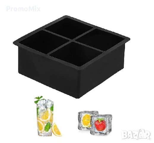 Силиконови форми за лед Amazon Commercial AOKE-191214-P квадратни формички за лед силиконов молд, снимка 3 - Други - 41022876