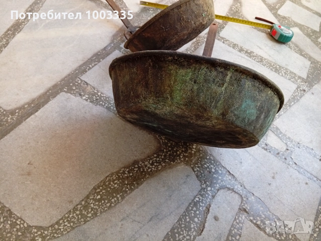 Стар меден тиган , снимка 6 - Антикварни и старинни предмети - 53783711