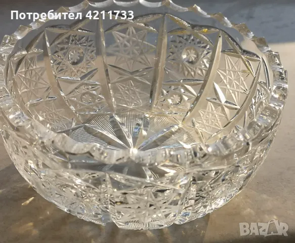 прекрасна кристална купа 12 см НОВО, снимка 3 - Други - 49832628
