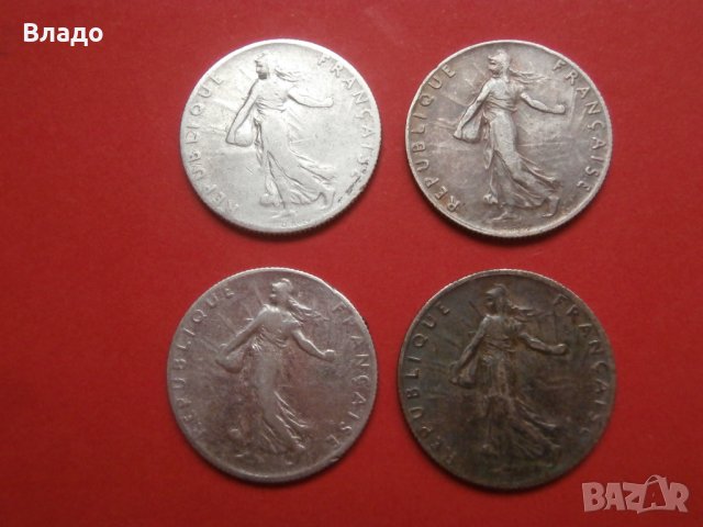 Сребърни монети 50 сантима 1900, 1904, 1913 и 1918, снимка 5 - Нумизматика и бонистика - 42098893