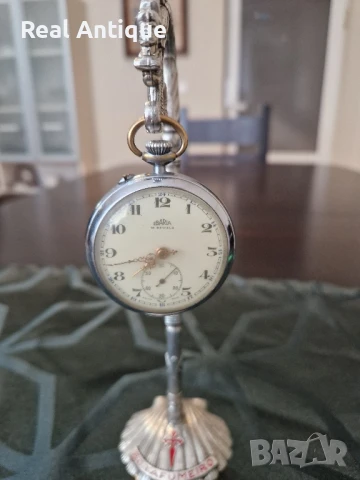 Рядък антикварен колекционерски швейцарски джобен часовник Ibaria 