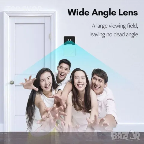 Безжичен видеодомофон Домофонен звънец със звънец, PIR детекция на движение, снимка 4 - Камери - 48777157