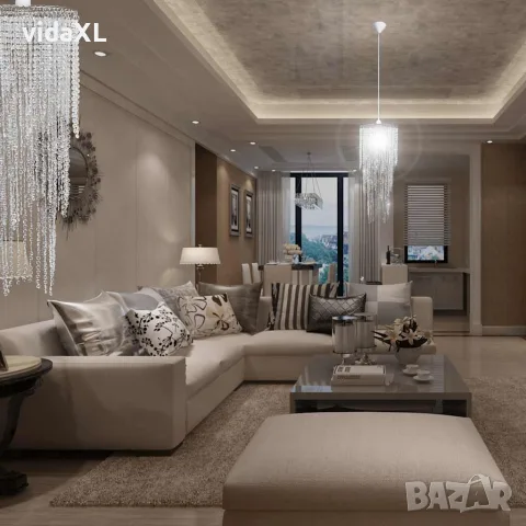 vidaXL Пендел полилей 26x70 см, снимка 6 - Полилеи - 56146310