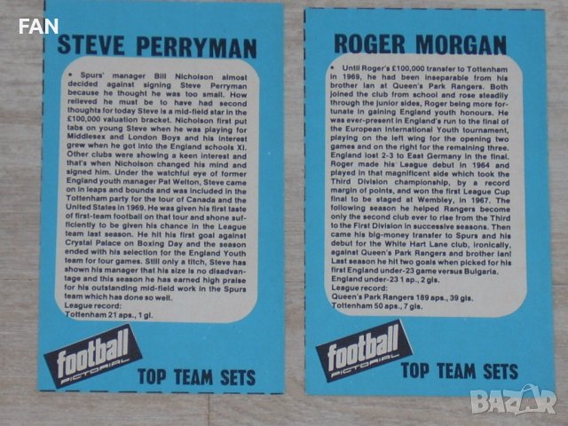 Снимки на английски футболисти от Тотнъм Хотспърс от 60-те и 70-те - Пат Дженингс, Мартин Питърс, снимка 5 - Фен артикули - 39335337