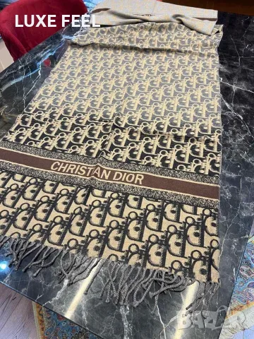 Balenciaga ⚜️ Hermes ⚜️Dior ⚜️Дамски Кашмирени Шалове , снимка 14 - Шалове - 56046130