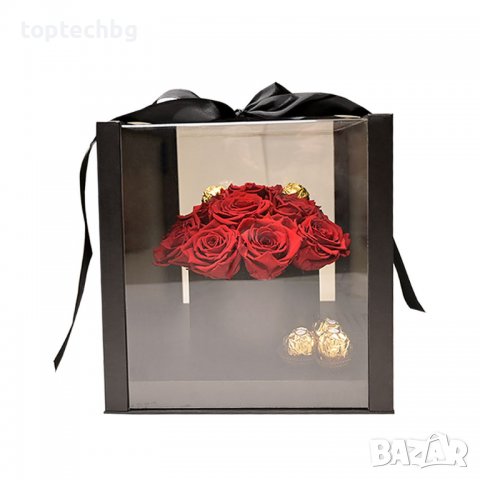 Вечни рози в кутия, снимка 3 - Романтични подаръци - 40228574