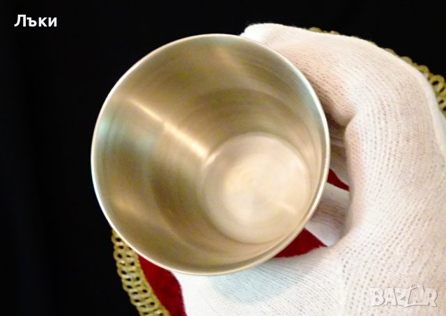 Чаша от калай за вино с немски гербове., снимка 5 - Антикварни и старинни предмети - 41899788