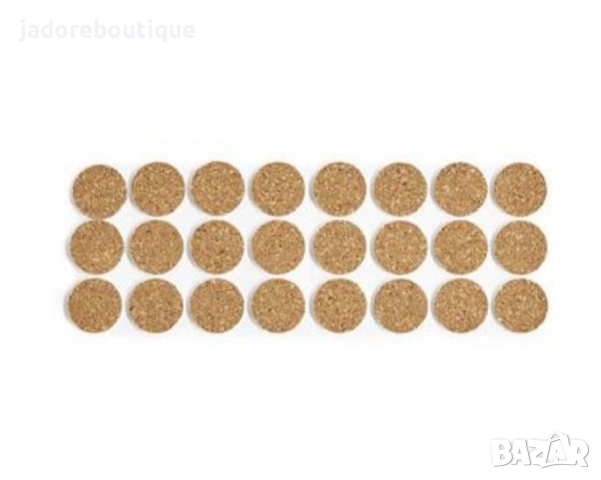 Самозалепващи коркови подложки Ф 9 мм - 25 броя