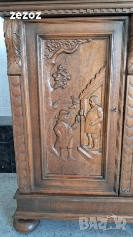 Шкаф с дърворезба масив №111, снимка 5 - Шкафове - 52477764