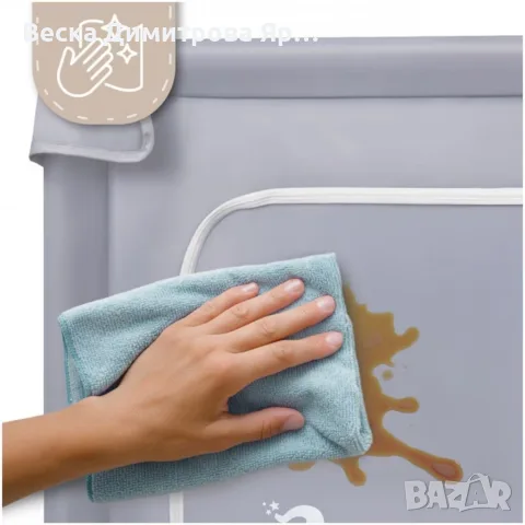 Бебешка кошара за почивка и игра 120x180 см, сива, снимка 11 - Кошарки - 55796326