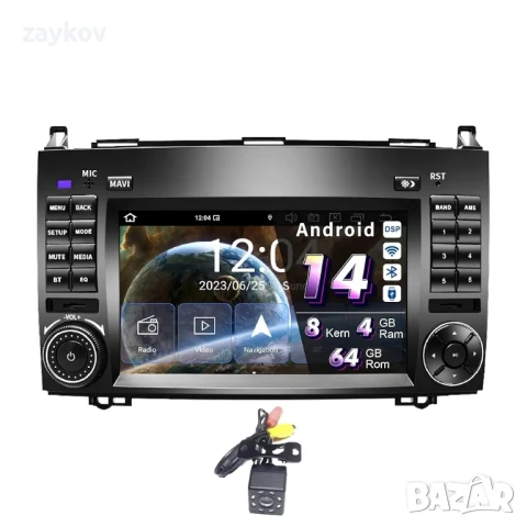 Amaseaudio Android 14 автомобилно радио 7 инча за Benz W169 W245 W906,