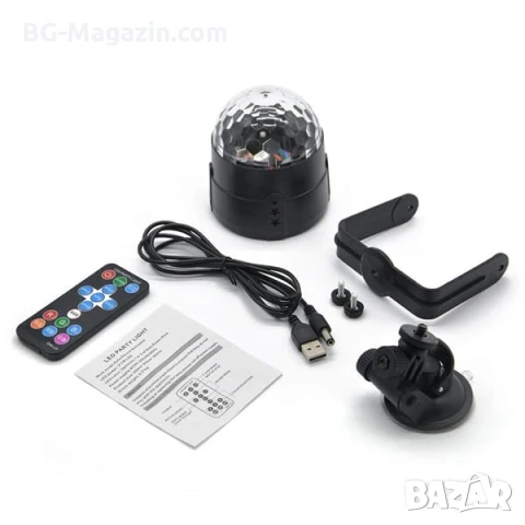 LED диско лампа топка крушка проектор осветление прожектор за домашно парти детско купони събирания, снимка 3 - Лед осветление - 51049409