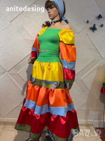 Костюм за ромски танци от три части, снимка 15 - Детски рокли и поли - 53524178