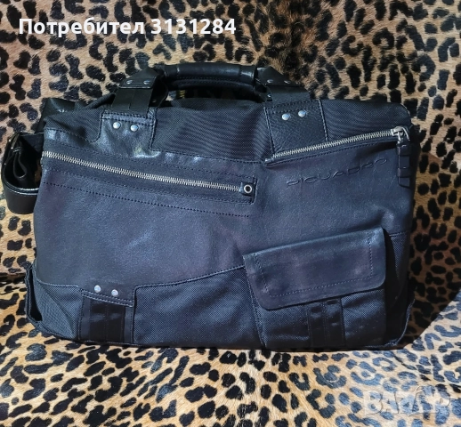 Piquardo маркова италианска пьтна чанта от кожа и плат Италия