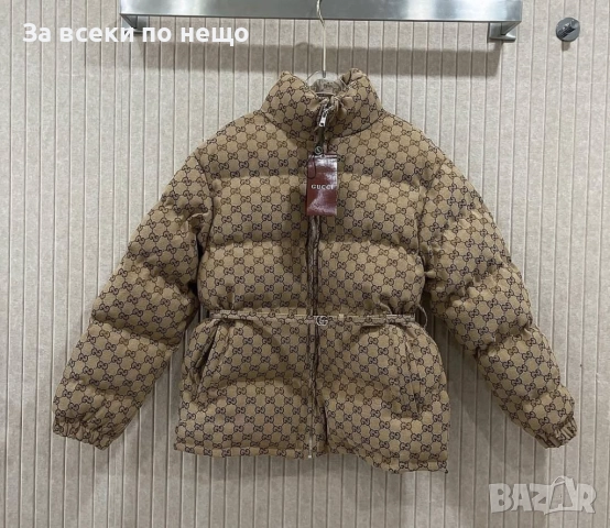 Gucci Дамско Бежово Зимно Яке Гучи Код E1071, снимка 7 - Якета - 52316349