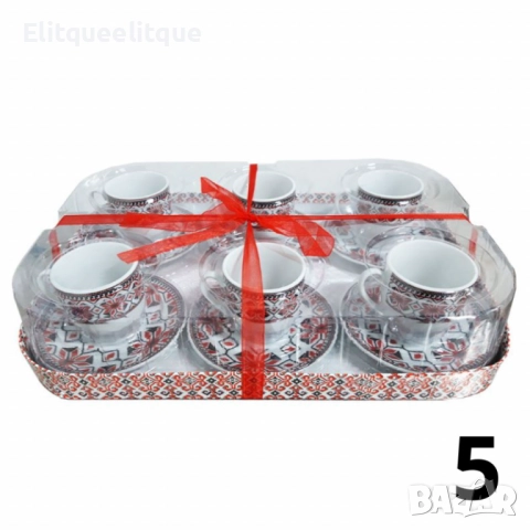 Керамичен сервиз за кафе/чай – Комплект от 12 броя, снимка 6 - Сервизи - 52333539