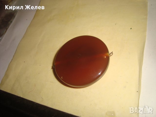 ЮВЕЛИРНО ШЛИФОВАН ПОЛИРАН КАРНЕОЛ АРТ ВИСУЛКА МЕДАЛЬОН БИЖУ 74001, снимка 6 - Колиета, медальони, синджири - 33790381