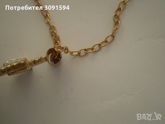 Медальон кръст жълт метал с бяла и синя инкрустация, снимка 5 - Други ценни предмети - 34730471