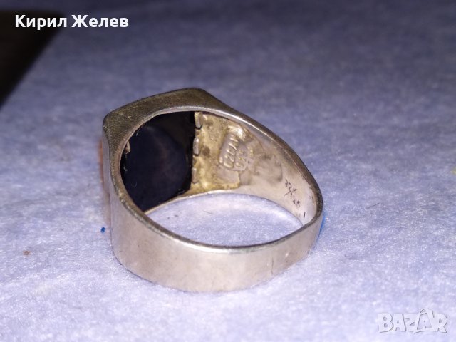 СКЪПОЦЕНЕН МАРКОВ КЛАСИЧЕСКИ СРЕБЪРЕН ПРЪСТЕН СРЕБРО 925 с ЮВЕЛИРНО ШЛИФОВАН ЧЕРЕН ОНИКС 29713, снимка 16 - Пръстени - 41636302