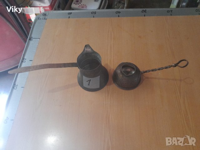 Две бакърени джезвета за греяна ракийка, снимка 6 - Антикварни и старинни предмети - 42160930
