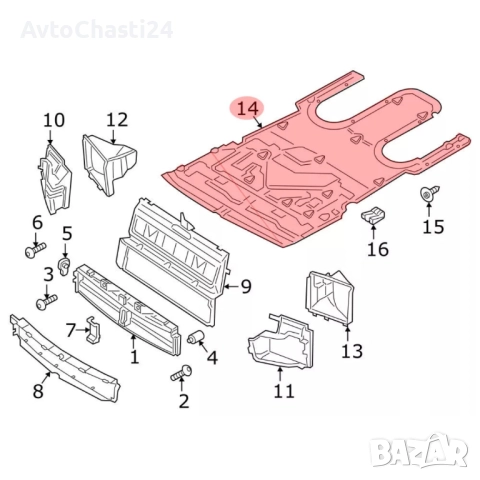 Предпазна кора под купето PORSCHE PANAMERA (971) 2016 - 2024, снимка 4 - Части - 52874160