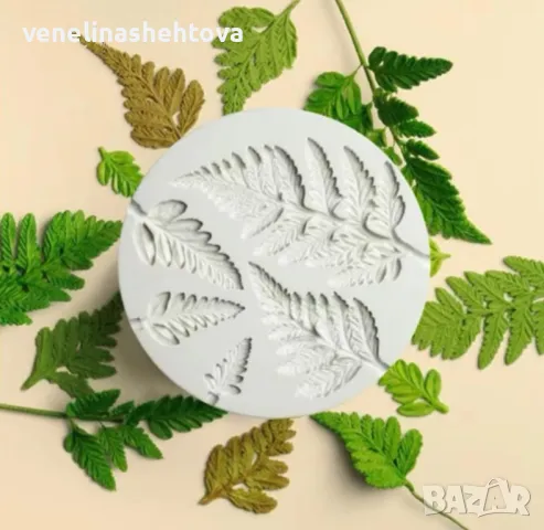 6 листа папрат различни размери Нов силиконов молд форма за фондан за декорация на торта 