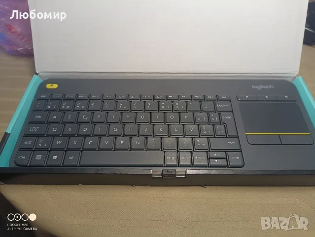 Клавиатура Logitech K400 Plus, Безжична, Вграден 3.5” тъчпад, Обхват10м ,USB, Черен , снимка 4 - Клавиатури и мишки - 56074598