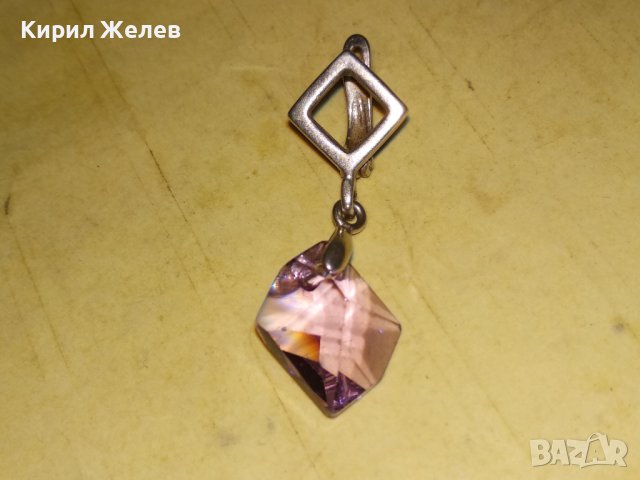 ПРЕКРАСНА АНГЛИЙСКА СРЕБЪРНА СКЪПОЦЕННА АР НУВО ОБЕЦА СРЕБРО 925 с ЮВЕЛИРНО ФАСЕТИРАН АМЕТИСТ 21030, снимка 16 - Обеци - 40488460