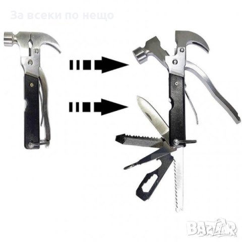Мултифункционален инструмент чук-клещи 18, снимка 5 - Клещи - 41039980