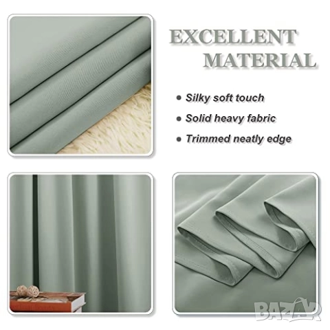 Топлоизолационни Завеси с метални халки Шампаньово Зелени, PONY DANCE , снимка 8 - Пердета и завеси - 51719407