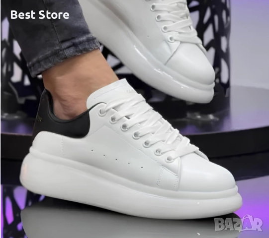 Alexander McQueen - Цвят Бяло Мъжки Маратонки 40-44 Номер  