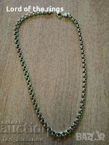 Масивен сребърен ланец - двойна плетка, снимка 2 - Колиета, медальони, синджири - 44668206