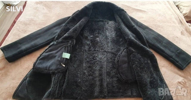 Мъжко дизайнерско палто от естествена агнешка кожа! , снимка 4 - Палта - 52674492
