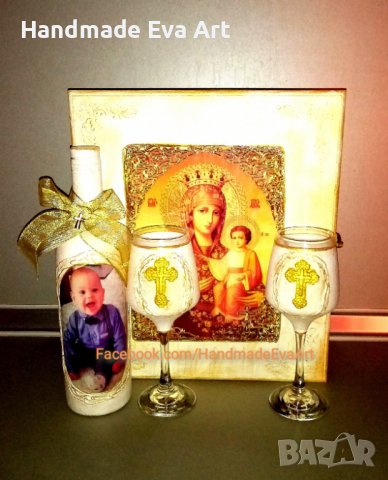 Подарък за Кръстници- Книга Икона- с икона/ снимка и поздрав по желание, снимка 14 - Подаръци за кръщене - 39370032