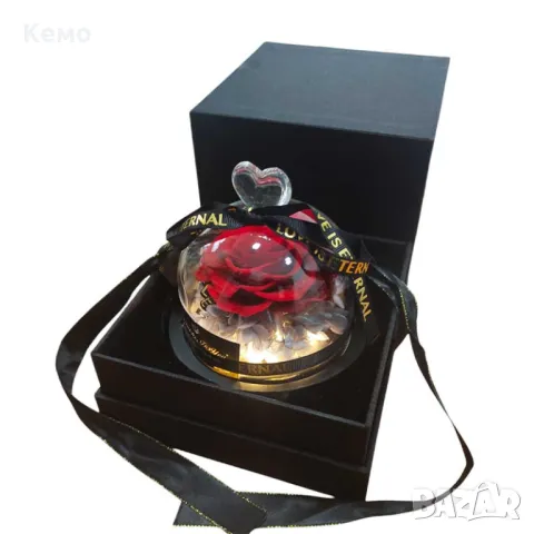 Истинска вечна роза в стъкленица – балсамирана и запазена за години, снимка 13 - Подаръци за жени - 49024633