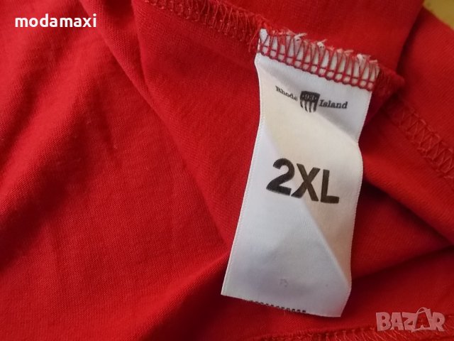 3XL  Червена  блуза  на Rhode Island , снимка 6 - Тениски - 41657094
