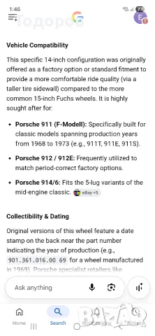 Fuchs ,Porsche оригинални джанти 1970 г, снимка 18 - Гуми и джанти - 56172643