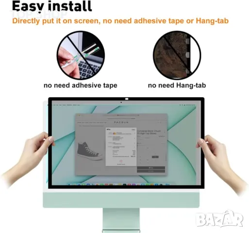 Напълно сменяем протектор за поверителност на екрана BERSEM, съвместим с iMac 24-инчов монитор 2021, снимка 2 - Друга електроника - 49580421