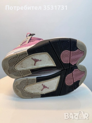 Air Jordan 4 розови велурени маратонки размер 38, снимка 6 - Маратонки - 53403264