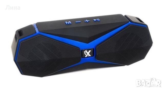 Безжична BLUETOOTH колонка Izoxis с FM радио, microSD, USB вход, Черно-синя, снимка 2 - Тонколони - 41964136