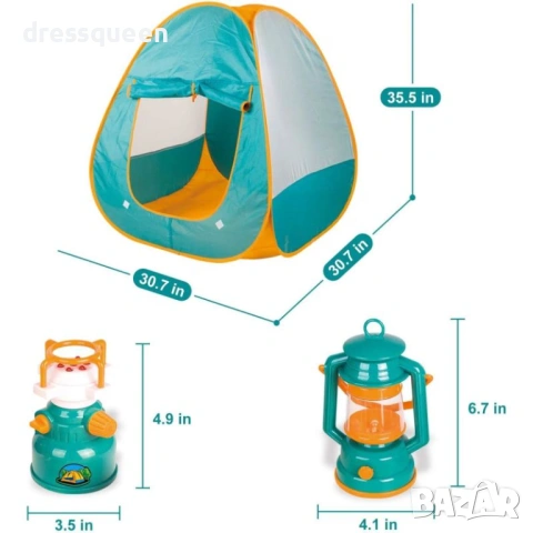 4783 Детска палатка за къмпинг с 19 забавни аксесоара за малки къмпинг фенове, снимка 3 - Други - 53712511