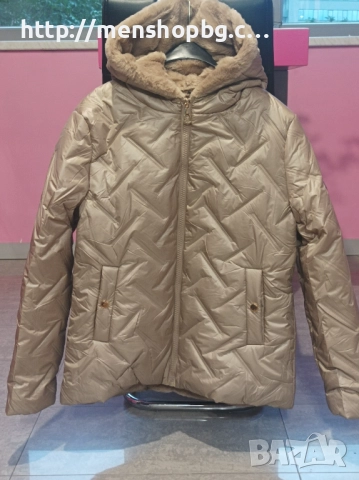 Дамско яке с топла подплата - бежово