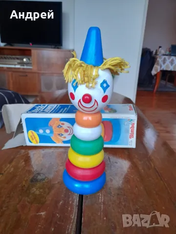 Стара детска играчка за подреждане Клоун, снимка 2 - Други ценни предмети - 48589661