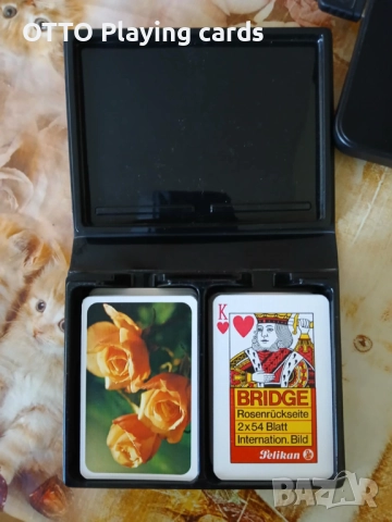 Луксозни немски стари карти за игра Pelikan, произведени в Берлин, снимка 2 - Карти за игра - 50392977