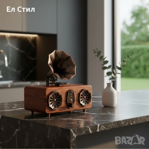 Bluetooth радио колонка AS36, 2x5W, 1800mAh – ретро и мощна, снимка 5 - Bluetooth тонколони - 53565397