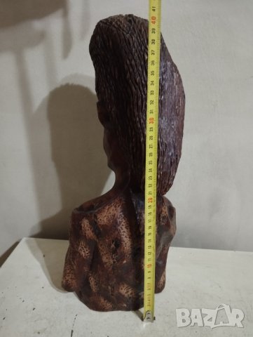 Стара дървена статуетка, снимка 4 - Други ценни предмети - 44231153