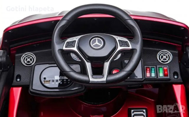 Акумулаторен джип Mercedes GLA45 12V батерия,MP3, с меки гуми с Кожена седалка, снимка 13 - Детски велосипеди, триколки и коли - 39001295
